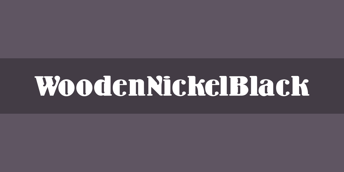 Пример шрифта WoodenNickelBlack Regular
